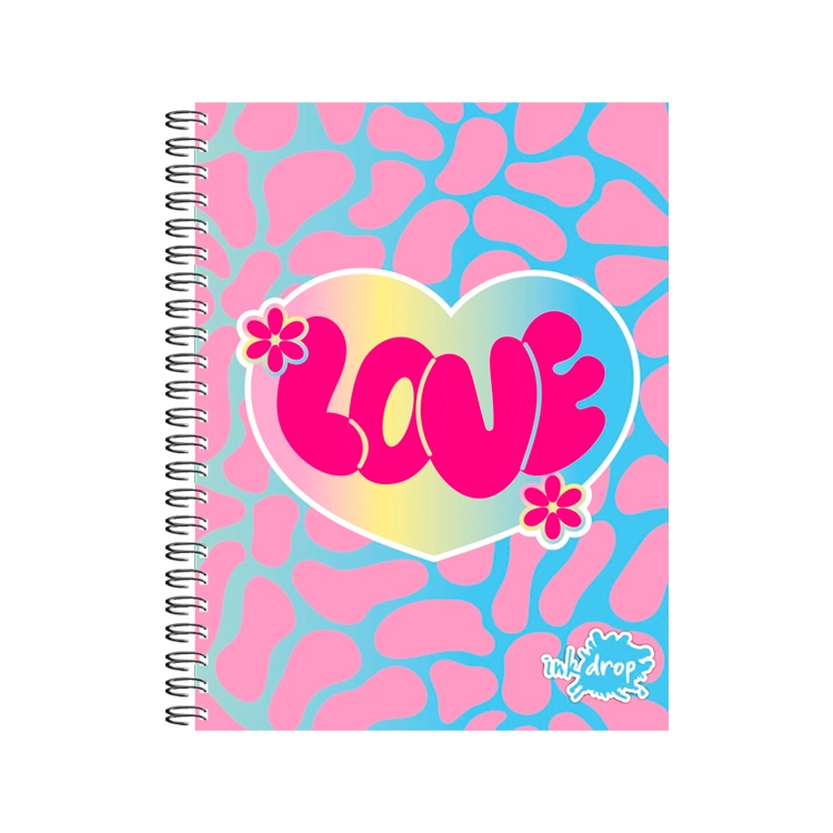 Cuaderno con Espiral Universitario A4 Inkdrop Power Tapa Dura 22x29cm 100 Hojas Rayadas Art.57218